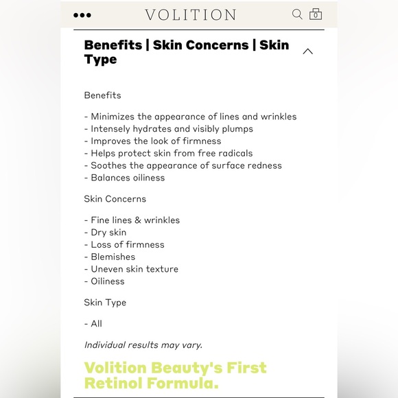 VOLITION BEAUTY SÉMILLON OVERNIGHT RETINOL SERUM - BRAND NEW in the box! - Picture 6 of 8